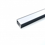 CAB257 алюминиевый профиль накладной "Линии света"(50*35), черный, 2м