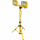Прожектор  LL-263 квадрат 2LED*20W-дневной (6500К) 230V желтый (IP65) 795*795*1840мм (на штативе)