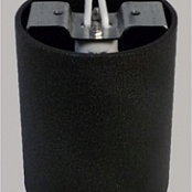 LS-K-065 BK+S светильник квадрат, черный шелк (H65мм, 60*60мм)