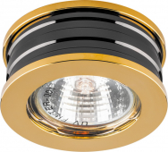 DL153, MR16, 50W, G5.3 золото-черный, алюминий, светильник потолочный