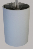 LS-0-101 WH+S светильник цилиндр, белый шелк (H100мм, O60мм)