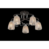 Светильник декоративный LV 8469/5 хром/коричневый E14*60W ф550*Н280