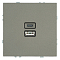 RST10-5115-09 Розетка 2-местная USB + Type C (механизм),250В,20W,антрацит