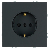 RST16-5110-05ZK Розетка 1-местная с з/ш,с/з (механизм), СЗК,250В,16А,черный уголь.