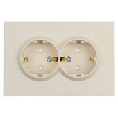 RST16-5114-08 Розетка 2-местная с защ.штор,с/з,250В,16А,кашемир.