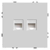 RST00-5111-01 Розетка компьютерная 2-местная RJ-45 (механизм),белый фарфор