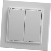 PSW10-9004-01 Выключатель 2-клавишный, скрытой установки, 220В, 10А, IP20, белый