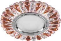 CD902 прозрачный-коричневый MR16 50W G5.3 12V с белой LED подсветкой 4000К