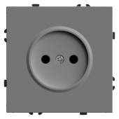 RST16-5109-10 Розетка 1-местная с защ.шторкой (механизм),б/з,250В,16А,платиново-серый.