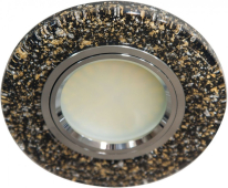 8585-2, 15*2835 SMD, MR16 50W G5.3, черный-золото, серебро