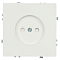 RST16-5109-01ZK Розетка 1-местная с з/ш,б/з (механизм), СЗК,250В,16А,белый фарфор