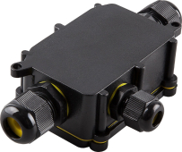 LD523 водонепроницаемая cоединительная коробка  450V, IP68, 140х78х36, черный