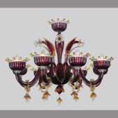 Люстра DZ 81117-8 Purple Clear/Gold E14 60W D870mm H665mm