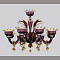 Люстра DZ 81117-8 Purple Clear/Gold E14 60W D870mm H665mm