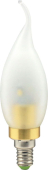 LB-71 6LED(3.5W) 230V E14 2700K матовое золото свеча на ветру