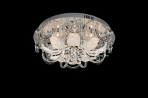 Светильник декоративный LV 8185/8 CH G4 12V*20W  L55 W55 H16/LED фиолетовый