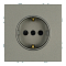 RST16-5110-09 Розетка 1-местная с защитной шторкой, с/з ,250В,16А,антрацит