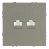 RST00-5111-09 Розетка компьютерная 2-местная RJ-45 (механизм),антрацит