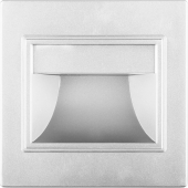 LN12/JD12 серебро 1.5W 60Lm белый (4000К) IP20 86*86*59mm, врезной 230V