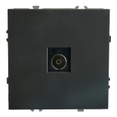 RST00-5108-05 Розетка телевизионная 1-местная (механизм),75Ом,5-862МГц, черный уголь.