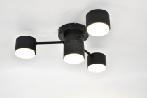 Светильник декоративный MS 1201/4 Флинт Чёрный 4*GX53 max.9W 450x450x135mm