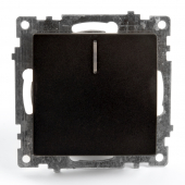 GLS10-7101-05 Выключатель черный 1-клавишный (механизм) с индикатором 250В 10А 
