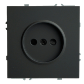 RST16-5109-05 Розетка 1-местная с защ.шторкой (механизм),б/з, 250В,16А, черный уголь.
