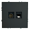 RST00-5106-05 Розетка TV + компьютерная RJ-45 (механизм), черный уголь.