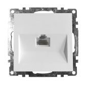 GLS00-7107-01 Розетка белая компьютерная 1-местная RJ-45 (механизм)