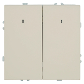 RSW10-5102-08 Выключатель 2-клавишный c индикатором (механизм),250В,10А,кашемир.