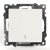 GLS10-7105-01 Переключатель белый 1-клавишный (механизм) 250В 10А