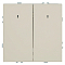 RSW10-5102-08 Выключатель 2-клавишный c индикатором (механизм),250В,10А,кашемир.