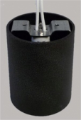 LS-K-065 BK+S светильник квадрат, черный шелк (H65мм, 60*60мм)