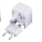 ADP6-125-20 Сетевой переходник (набор из 4 штук+2USB) EURO 3A/250V и 6A/125V ABS пластик, белый 