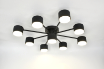 Светильник декоративный MS 1201/9 Флинт Чёрный 9*GX53 max.9W 650x650x135mm