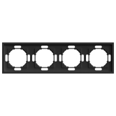 PFR00-5004-05 Рамка 4-местная, черный уголь.