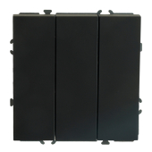 RSW10-5108-05 Выключатель 3-клавишный (механизм),250В,10А,черный уголь.