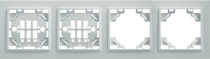  PFR00-9004-01 Рамка четырехместная горизонтальная, белая