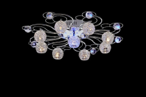 Светильник декоративный LV 8246/9 CH G4 12V*20W  пульт L45 W25 H30/LED синий