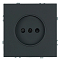 RST16-5109-05ZK Розетка 1-местная с з/ш,б/з (механизм), СЗК,250В,16А,черный уголь.