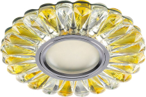 CD901 прозрачный-желтый MR16 50W G5.3 12V с белой LED подсветкой 4000К