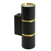 ML1860 черный-золото 2*GU10 35W 230V IP20 72*72*180