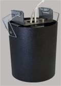 LS-0-101 BK+S светильник цилиндр, черный шелк (H100мм, O60мм)
