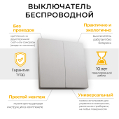 TM82 IP20 230V 500W двухклавишный, серебро