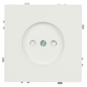 RST16-5109-01ZK Розетка 1-местная с з/ш,б/з (механизм), СЗК,250В,16А,белый фарфор