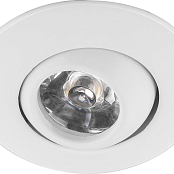 LN006 1W 70Lm, 4000K, Белый, встраиваемый, поворотный