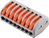LD222-418 (упак 25 шт) строительно-монтажные клеммы 8-проводные STEKKER