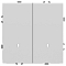 RSW10-5102-01 Выключатель 2-клавишный c индикатором (механизм),250В,10А,белый фарфор