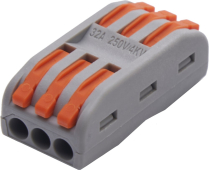 LD222-423  Клемма пружинная универсальная 6-проводная STEKKER 