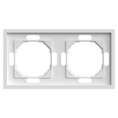 PFR00-5002-01 Рамка 2-местная, белый фарфор.